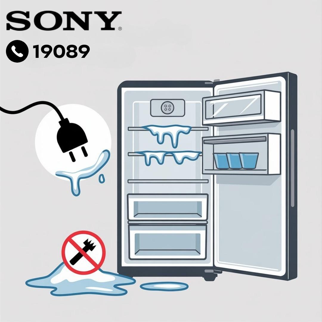 إزالة الثلج المتراكم بثلاجة سوني إزالة الثلج المتراكم بثلاجة سوني