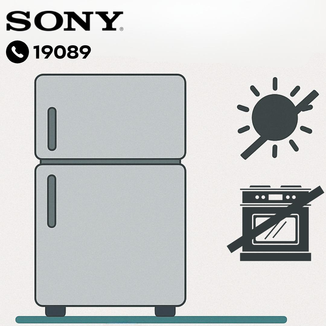 التأكد من استقرار ثلاجة سوني في مكانها التأكد من استقرار ثلاجة سوني في مكانها