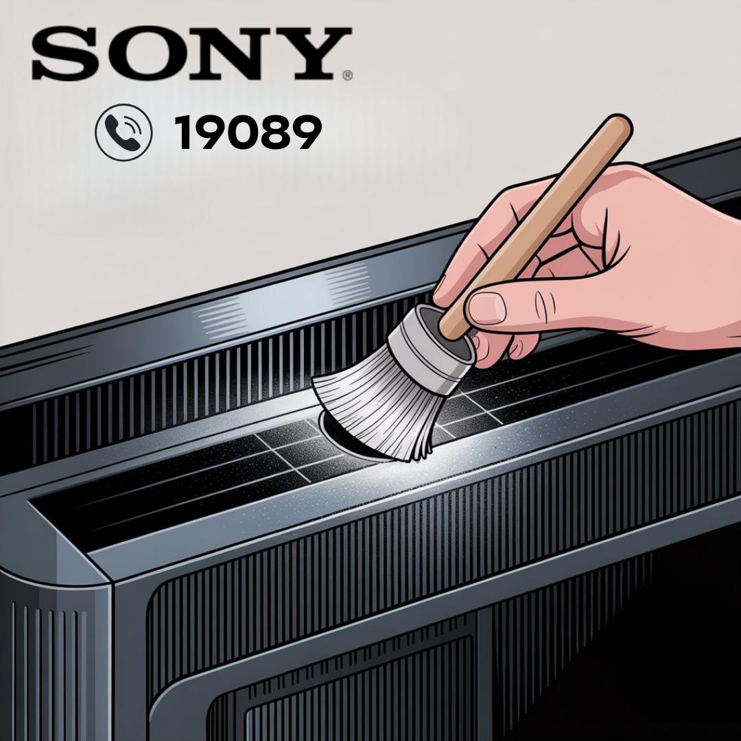 تنظيف الجزء الخلفي الخاص بفتحات التهوية لشاشة سوني تنظيف الجزء الخلفي الخاص بفتحات التهوية لشاشة سوني