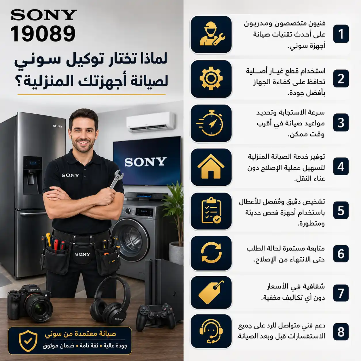 لماذا تختار توكيل سوني لصيانة أجهزتك المنزلية؟ لماذا تختار توكيل سوني لصيانة أجهزتك المنزلية؟